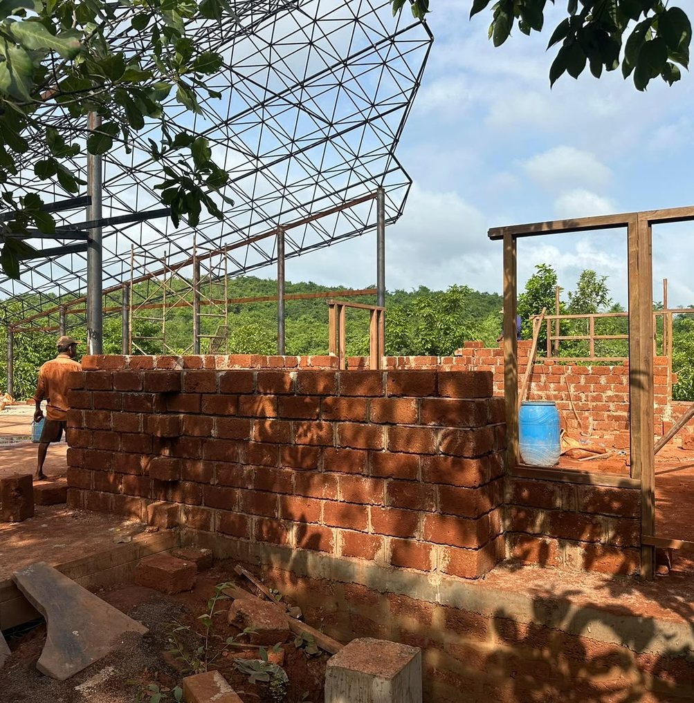 Steel Space Frame Roof Under Construction