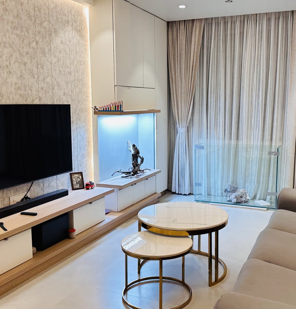 Flat B306 Living Room Interiors, Kudal