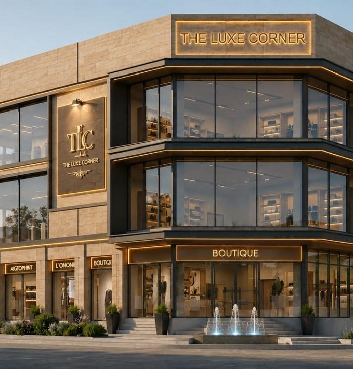 The Luxe Corner Commercial Complex Architectural Render